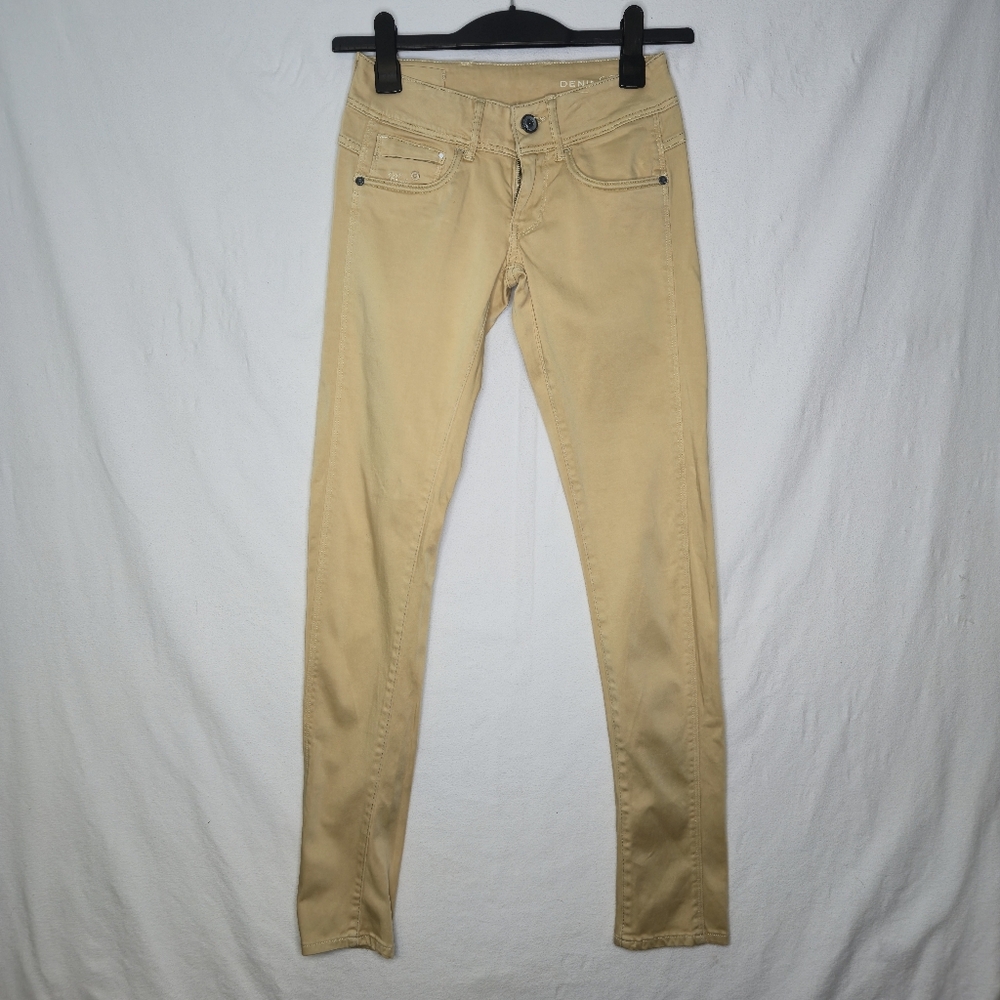 GStar Ladies Butter Coloured 5204 Jeans With Fancy Zipper Pocket Pulls Size 26